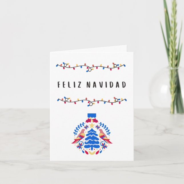 Feliz Navidad Mexikanisches Weihnachtsfest Karte (Vorderseite)