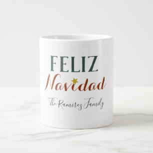 Feliz Navidad Minimaler Weihnachtsstar Jumbo-Tasse