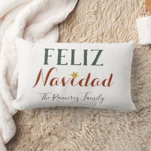 Feliz Navidad Minimaler Weihnachtsstar Lendenkissen