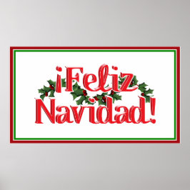 Feliz Navidad mit Holly Poster