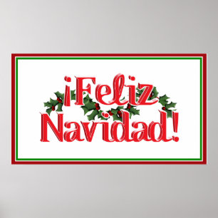 Feliz Navidad mit Holly Poster