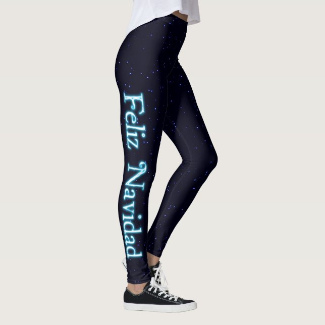 Feliz Navidad on Stars Leggings (Rechts)