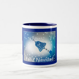 Feliz Navidad Ornament individuell anpassbar Zweifarbige Tasse