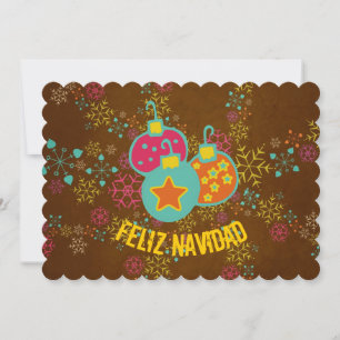Feliz Navidad ornemente la carte de vacances