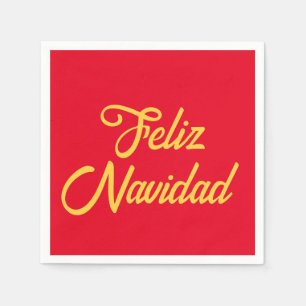 Feliz Navidad Paper Napkin Serviette