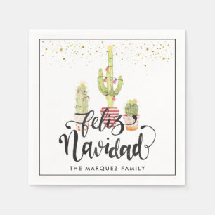 Feliz Navidad Personalisiertes Party Serviette