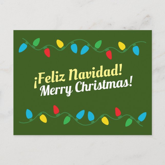 Feliz Navidad Postcard Feiertagspostkarte (Vorderseite)