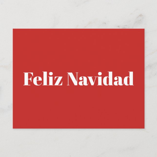 Feliz Navidad Postcard Feiertagspostkarte (Vorderseite)