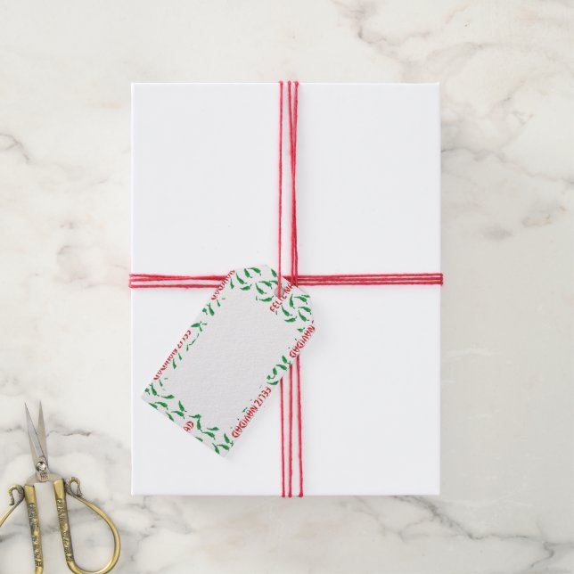 Feliz Navidad Red Chile Pepper Geschenkanhänger (Mit Garn)