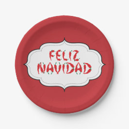 Feliz Navidad Red Chile Pepper Pappteller
