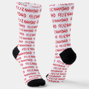 Feliz Navidad Red Chile Pepper Socken