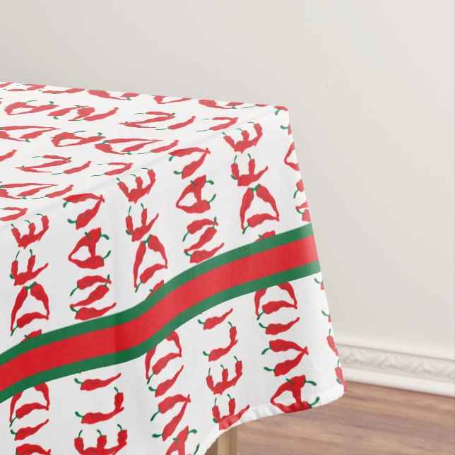 Feliz Navidad Red Chile Pepper Tischdecke (Beispiel)