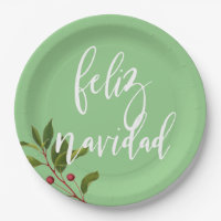 Feliz Navidad Red und Green Simple Christmas