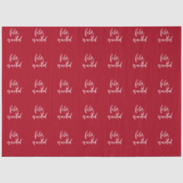 Feliz Navidad Red und White Christmas Seidenpapier