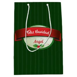 Feliz Navidad Ribbon Mittlere Geschenktüte