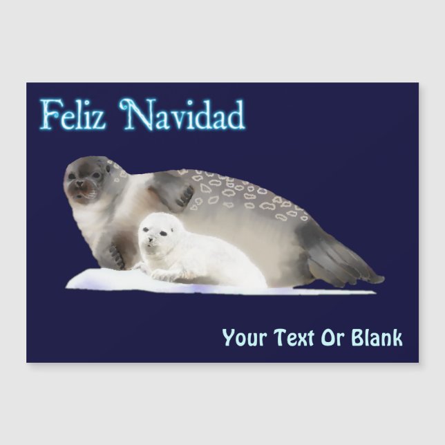 Feliz Navidad - Ringed Siegel Magnetkarte (Vorderseite)