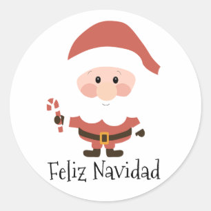 Feliz Navidad Runder Aufkleber
