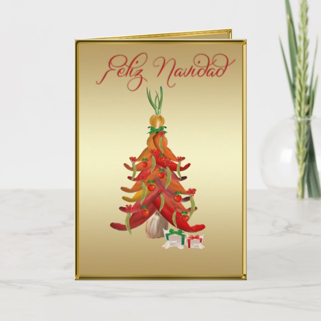 Feliz Navidad Salsa Card Feiertagskarte (Vorderseite)