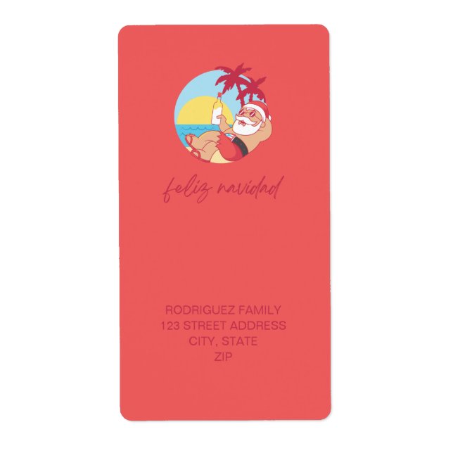 Feliz Navidad Santa Rücksendeadresse (Vorne)