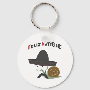 Feliz Navidad Snail Schlüsselanhänger