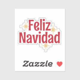Feliz Navidad Spanisch Frohe Weihnachtsstars Aufkleber