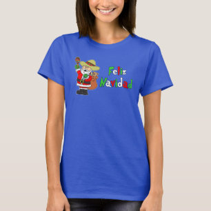 Feliz Navidad Spanisch-Sankt-Cartoon T-Shirt