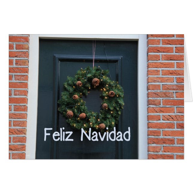 Feliz Navidad Spanische Weihnachtskarte (Vorderseite (Horizontal))