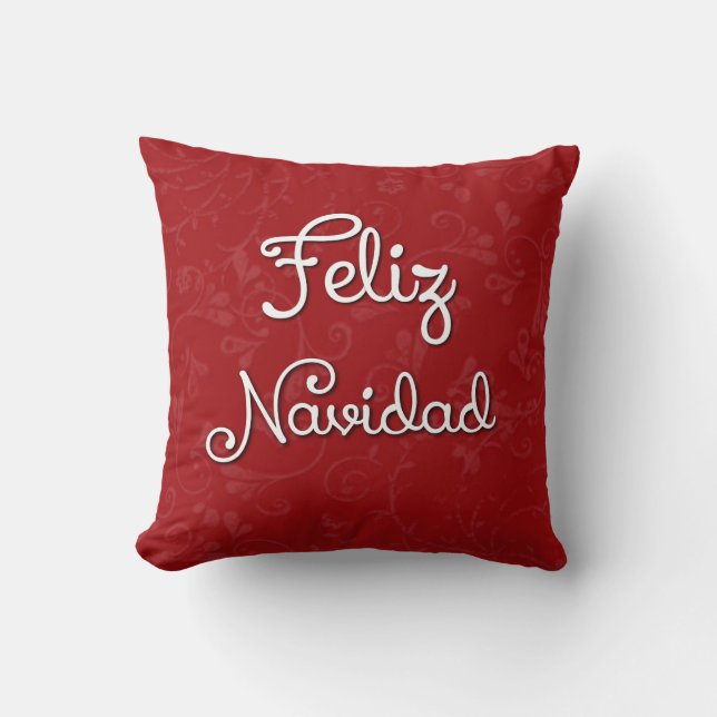Feliz Navidad Spanisches Weihnachtskissen Kissen (Vorderseite)