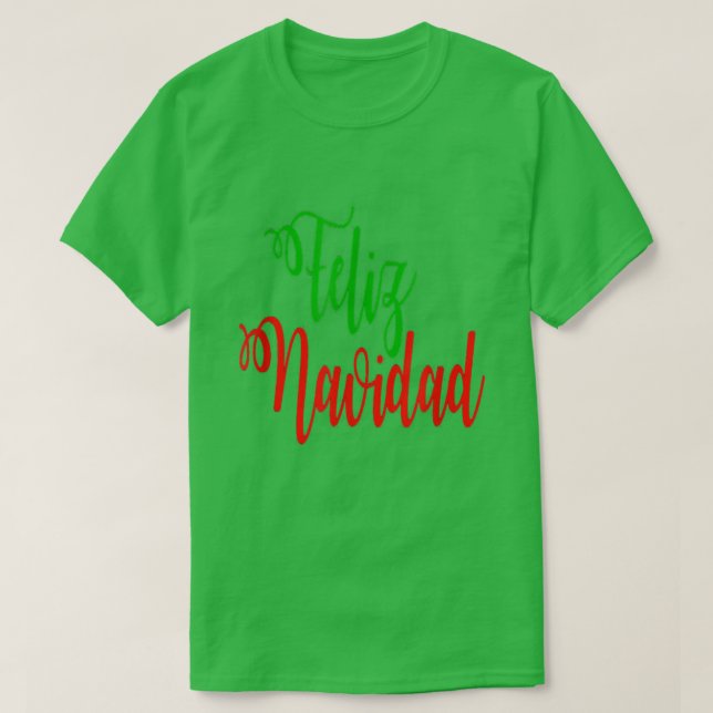 Feliz Navidad Spanish Merry Christmas 2021 Funny F T-Shirt (Design vorne)