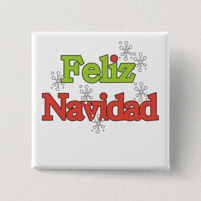 Feliz Navidad T - Shirts und Geschenke Button (Vorderseite)