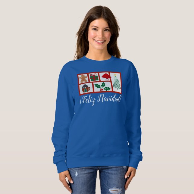 ¡Feliz Navidad! Weihnachts-Sweatshirt Sweatshirt (Vorne ganz)