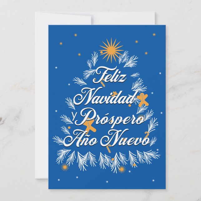 Feliz Navidad Weihnachtsgrüßkarte Feiertagskarte (Vorderseite)