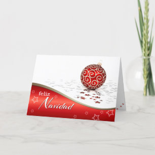 Feliz Navidad. Weihnachtskarte auf Spanisch Feiertagskarte