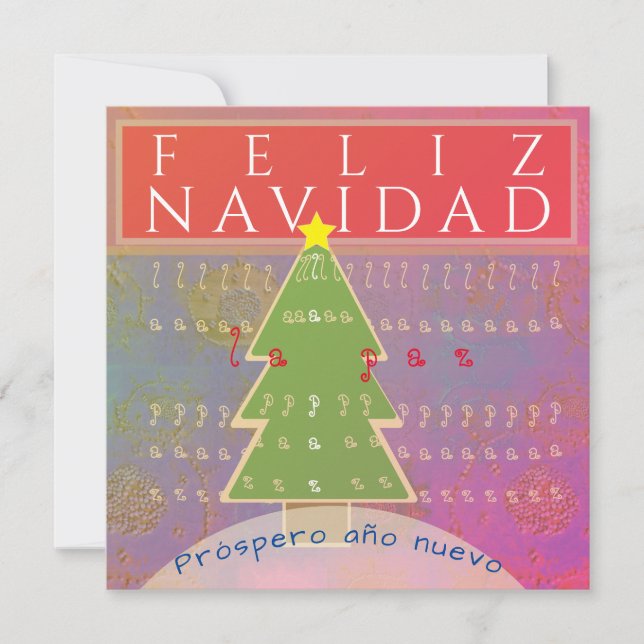 "Feliz Navidad" Weihnachtskarte Dankeskarte (Vorderseite)