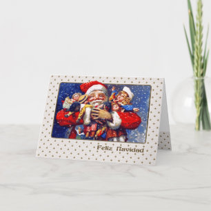 Feliz Navidad. Weihnachtskarten auf Spanisch Feiertagskarte