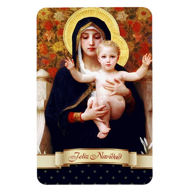 Feliz Navidad. Weihnachtsmagnet auf Spanisch Magnet (Vertikal)