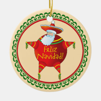 Feliz Navidad Weihnachtsverzierung Keramikornament