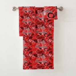 Feliz Navidad Wirbel Badhandtuch Set