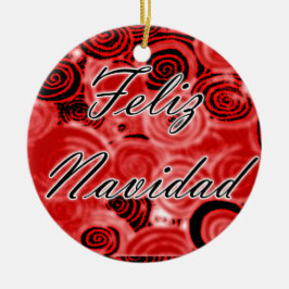 Feliz Navidad Wirbel Keramikornament