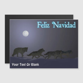 Feliz Navidad - Wolf Pack Magnetkarte