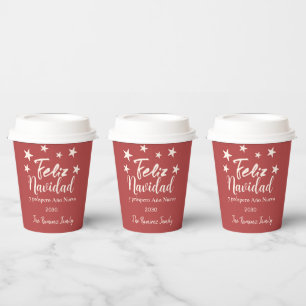 Feliz Navidad y próspero Año Nuevo Holiday Pappbecher