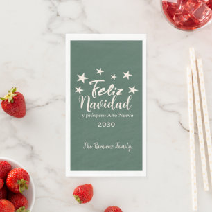Feliz Navidad y próspero Año Nuevo Holiday Party Serviette