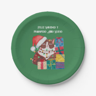 Feliz Navidad y próspero Año Nuevo, Weihnachten Pappteller