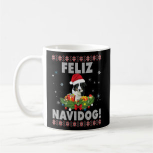 Feliz Navidog Border Collie Dog Ugly Sweater Chris Kaffeetasse