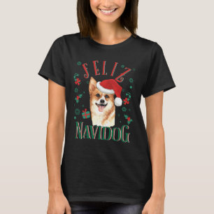 Feliz Navidog Niedlich Pembroke Welsh Corgi Wearin T-Shirt