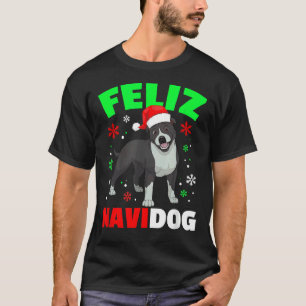 Feliz Navidog Pitbull Dog Ugly Xmas Sweater T-Shirt