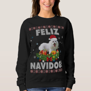 Feliz Navidog Poodle Dog Ugly Sweater Christmas Sa Sweatshirt