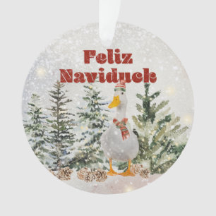 Feliz Naviduck Aquarelle Canard 
