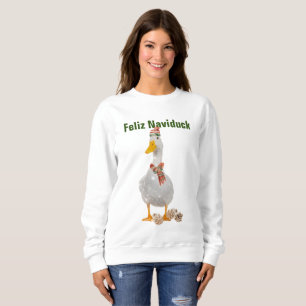 Feliz Naviduck Funny Duck Sweatshirt de Noël