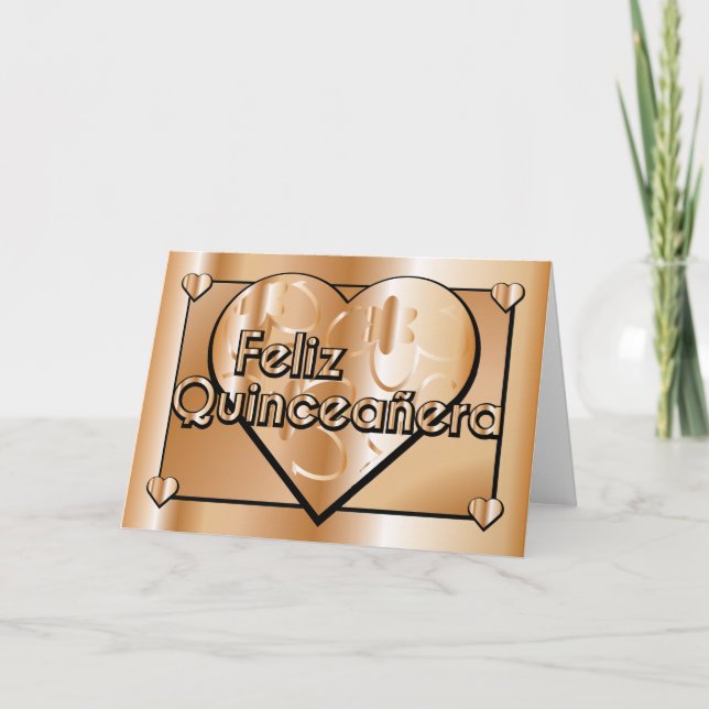 Feliz Quinceañera - glücklicher 15. Geburtstag Einladung (Vorderseite)